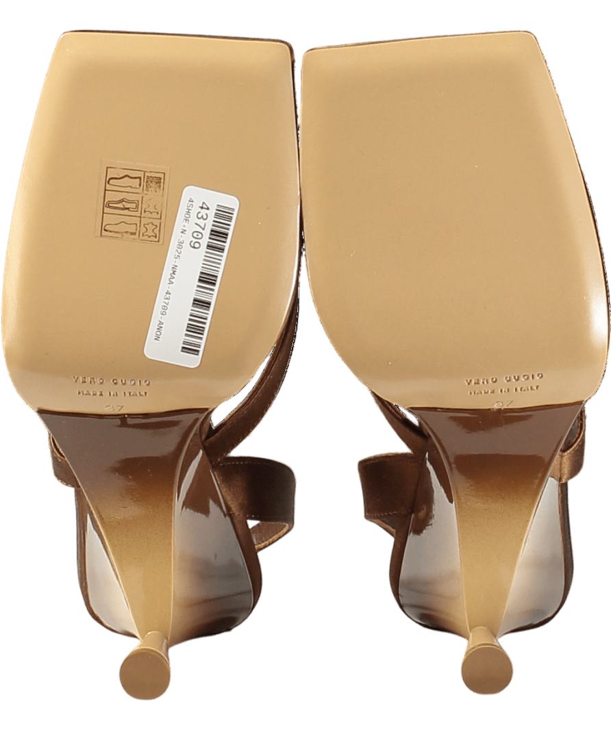 GIA BORGHINI Brown Gia/rhw Thong Heeled Sandals UK 4 EU 37 👠 - Reliked