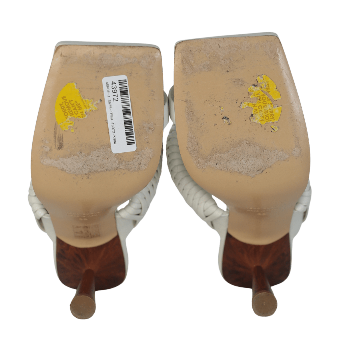 GIA BORGHINI X Rhw Rosie Toe Mule White UK 5 EU 38 👠 - Reliked