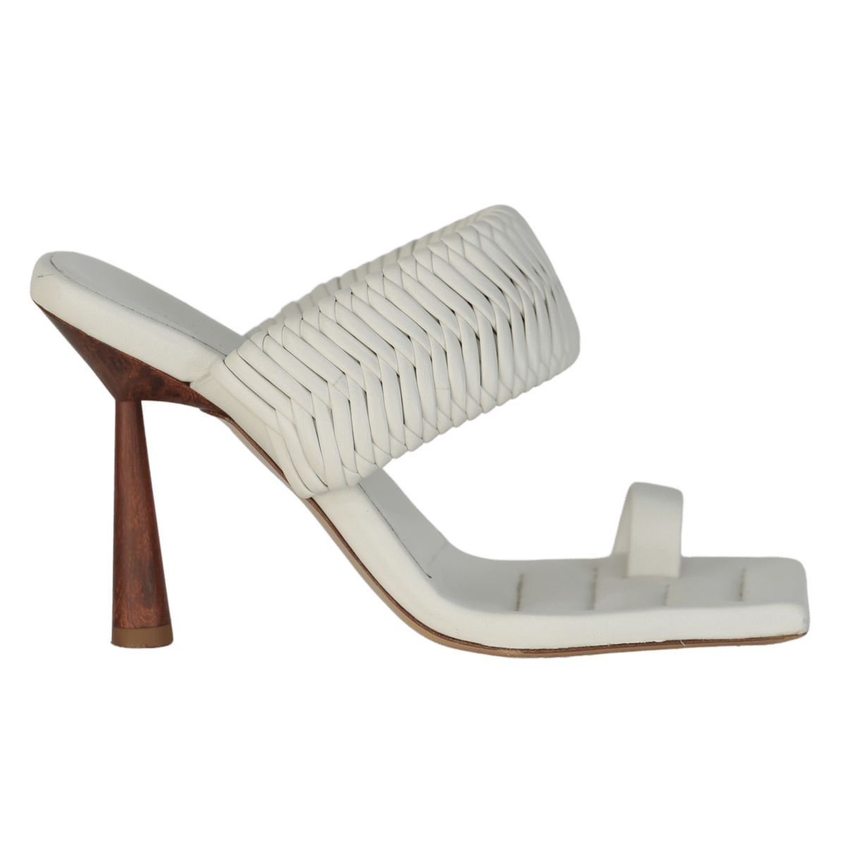 GIA BORGHINI X Rhw Rosie Toe Mule White UK 5 EU 38 👠 - Reliked