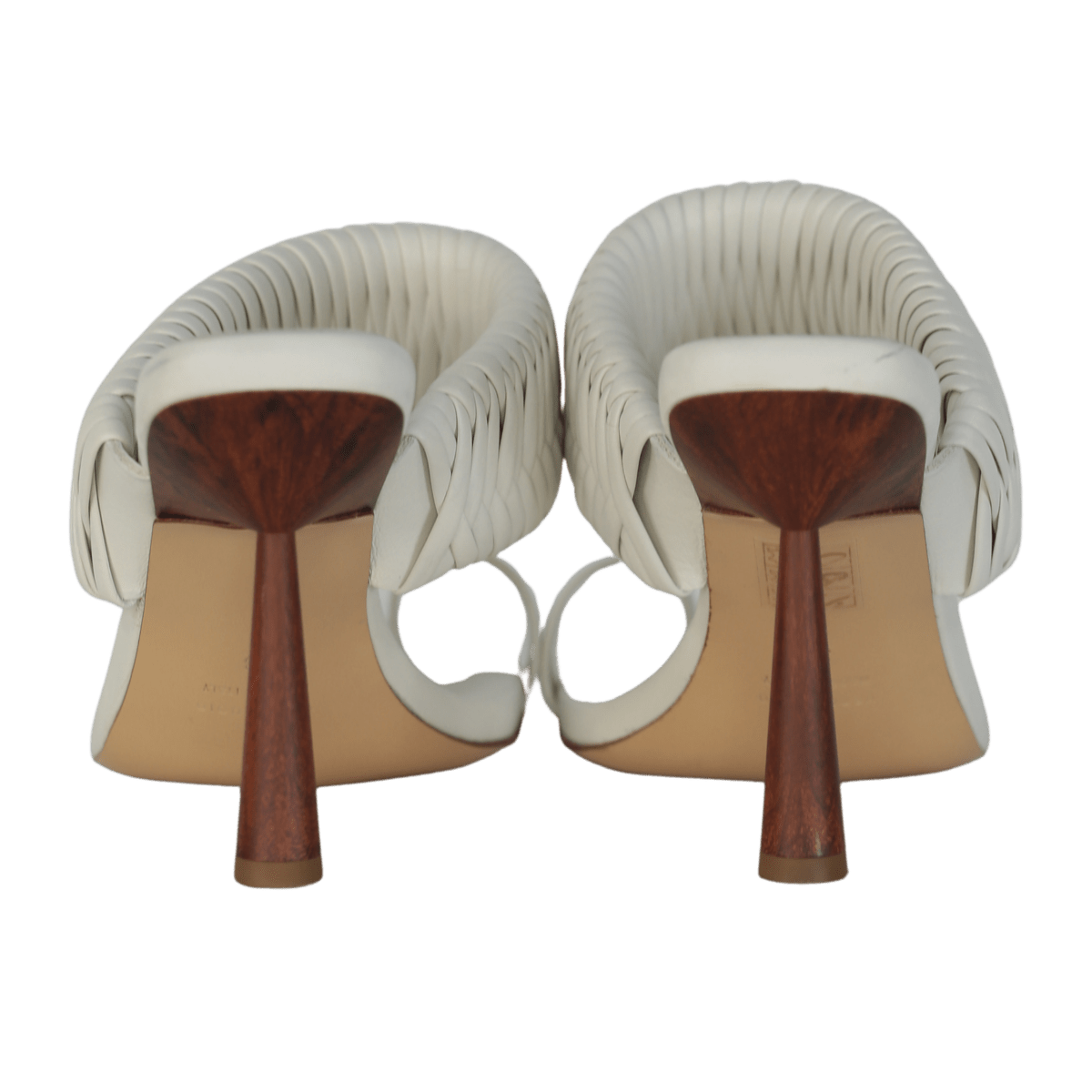 GIA BORGHINI X Rhw Rosie Toe Mule White UK 5 EU 38 👠 - Reliked