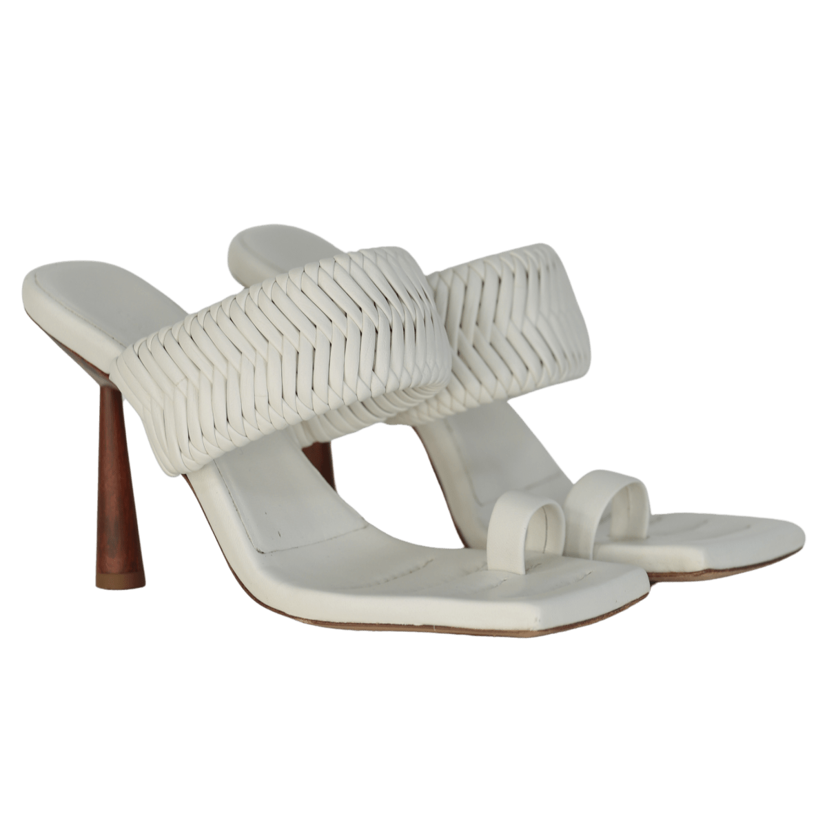 GIA BORGHINI X Rhw Rosie Toe Mule White UK 5 EU 38 👠 - Reliked