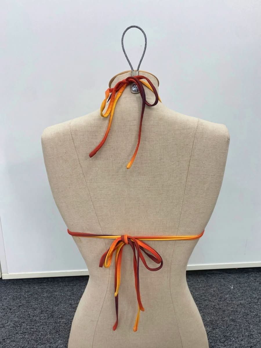 Gia Orange Yellow Gradient Bikini Top UK XS - Reliked