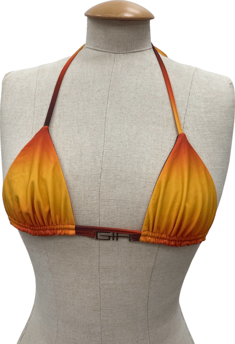 Gia Orange Yellow Gradient Bikini Top UK XS - Reliked