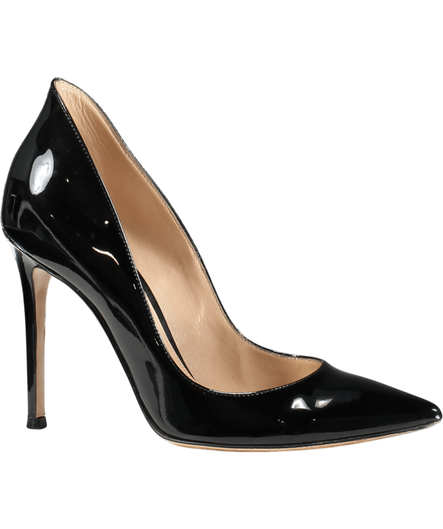 Gianvito Rossi Black Gianvito 105 Patent Leather Pumps UK 5 EU 38 👠 - Reliked