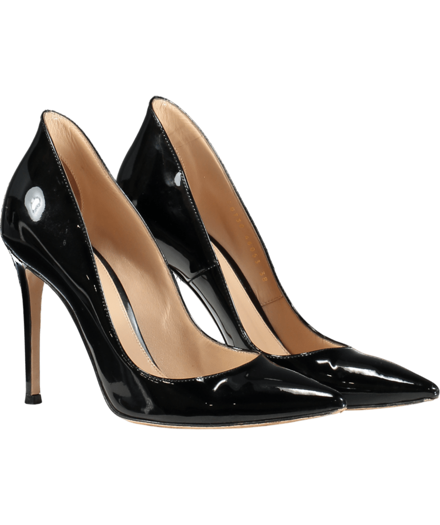 Gianvito Rossi Black Gianvito 105 Patent Leather Pumps UK 5 EU 38 👠 - Reliked