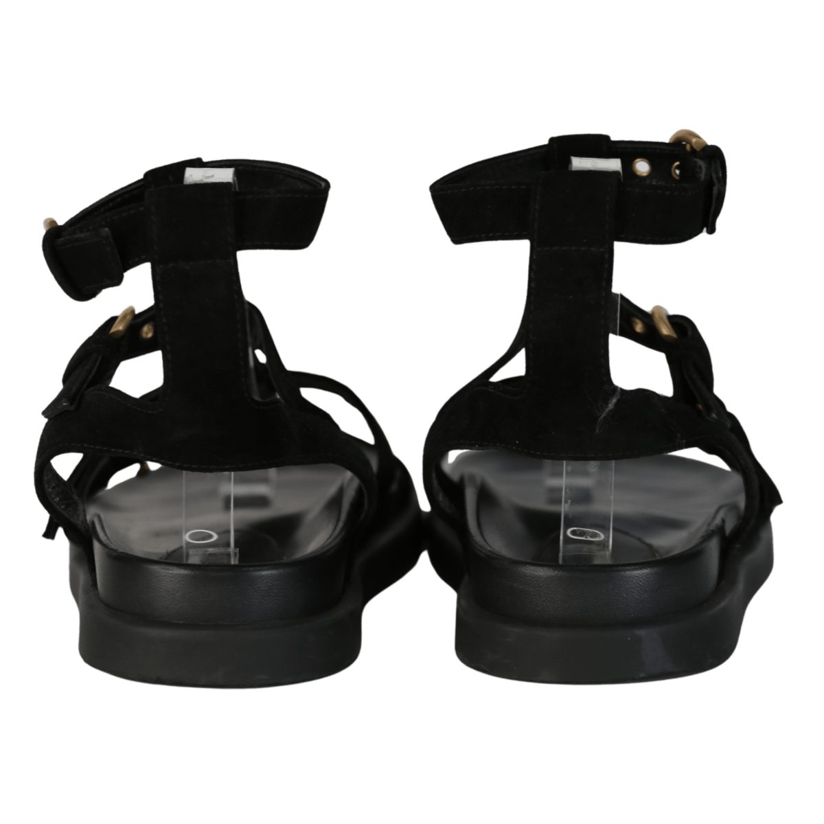 Gianvito Rossi Black Suede Buckled Suede Sandals UK 5 EU 38 👠 - Reliked