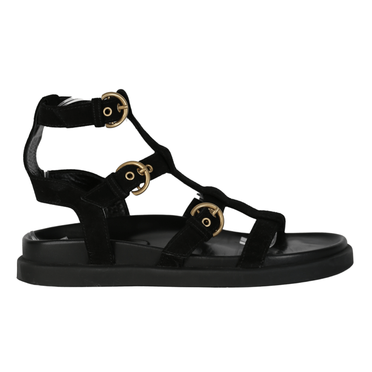 Gianvito Rossi Black Suede Buckled Suede Sandals UK 5 EU 38 👠 - Reliked