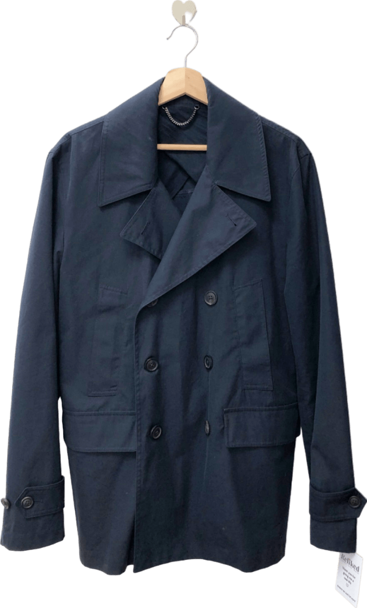 Gieves & Hawkes Navy Double - Breasted Peacoat UK S - Reliked