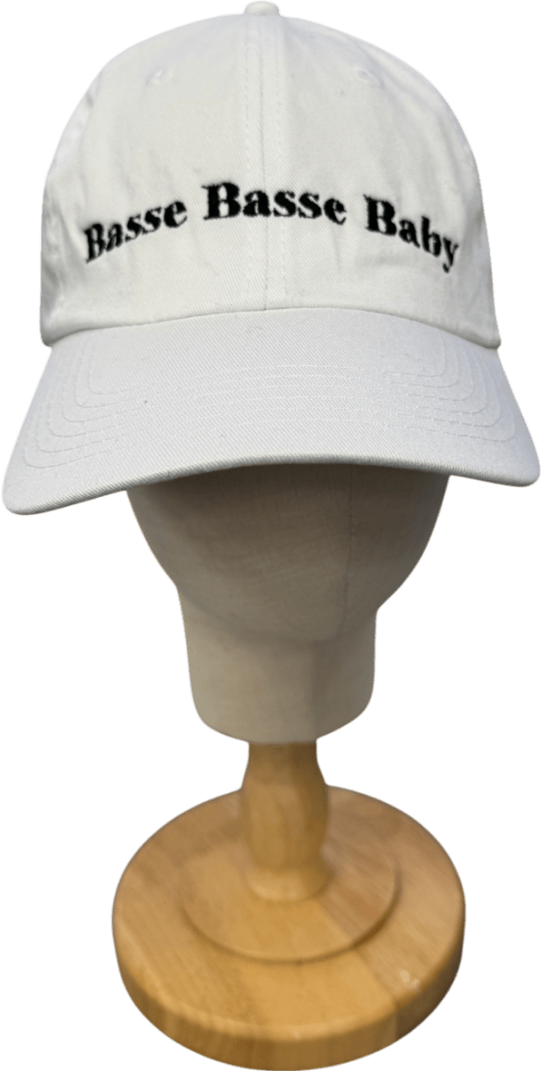 GIGI & OLIVE White "bassde Basse Baby" Baseball Cap One Size - Reliked