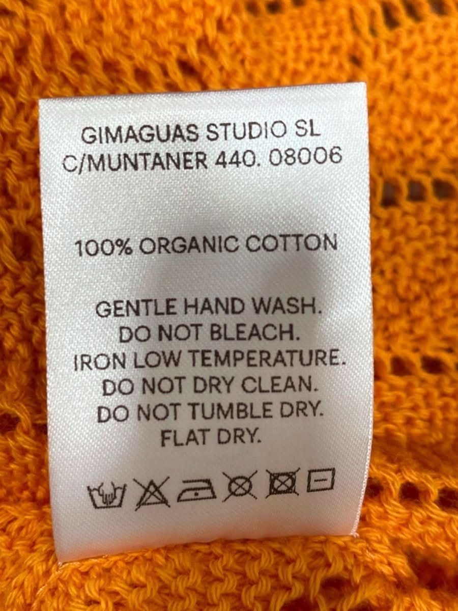 Gimaguas Orange Crochet Halter Dress UK S - Reliked