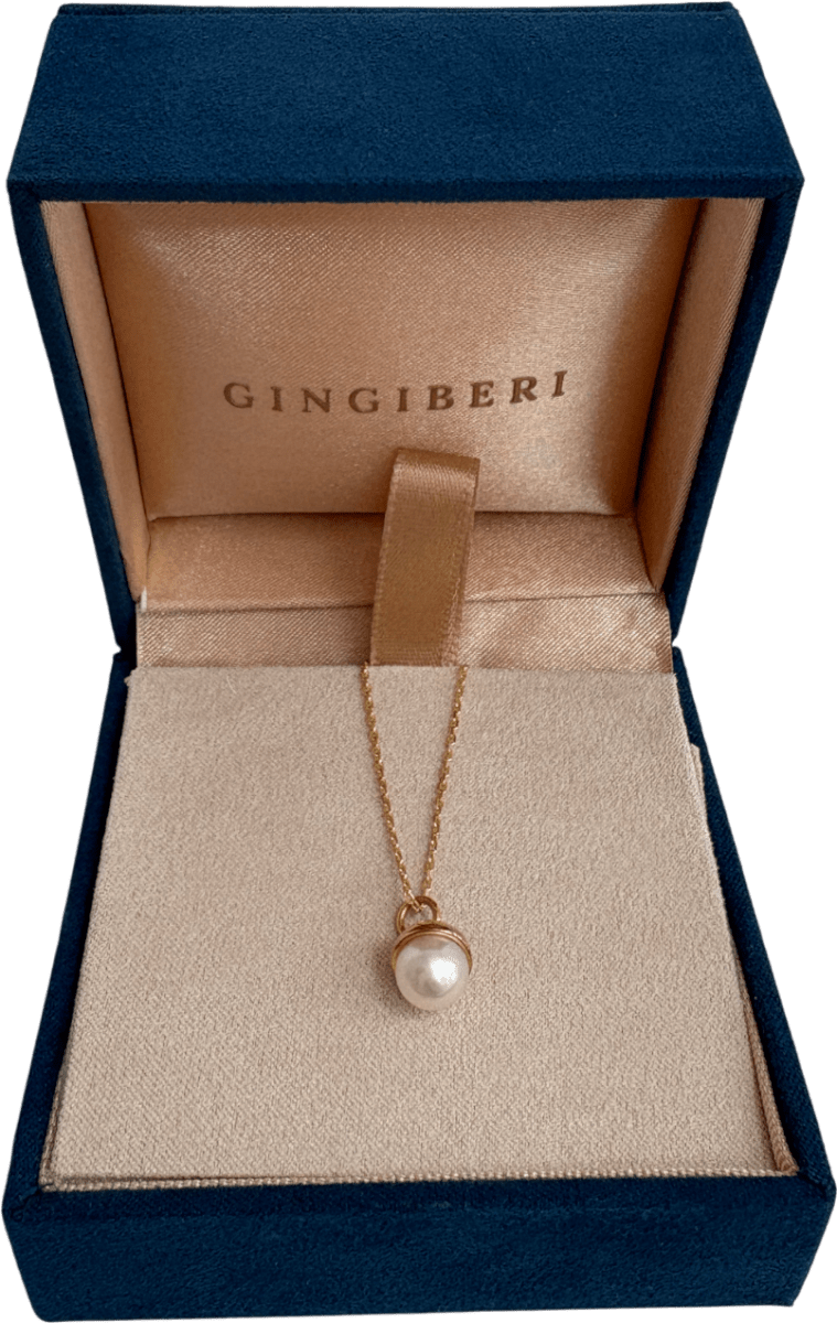 Gingiberi 18k solid Strobile Akoya Pearl Necklace - Reliked