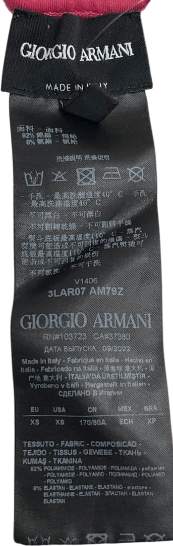 Giorgio Armani Pink Monogram Jacquard Bodysuit UK XS - Reliked