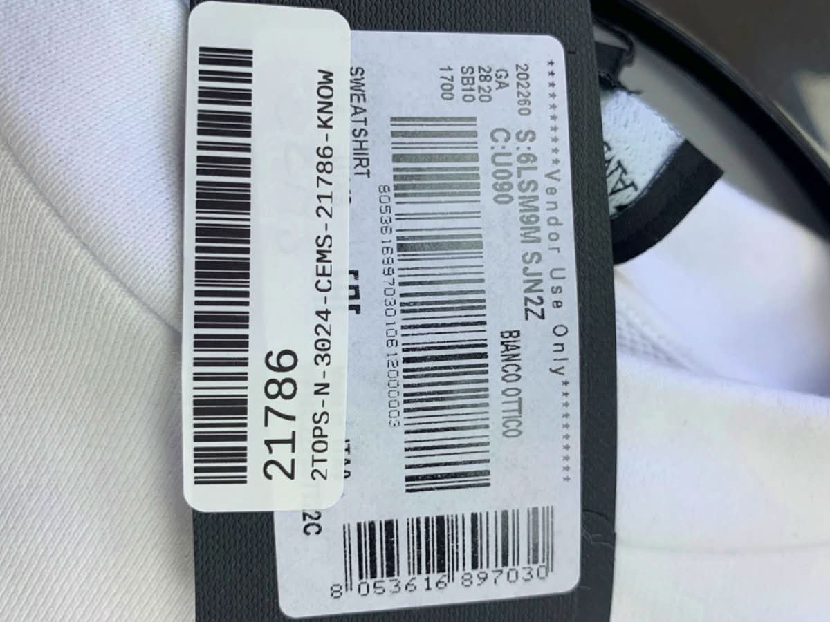 Giorgio Armani White Tennis Classic Sweatshirt UK XS - Reliked