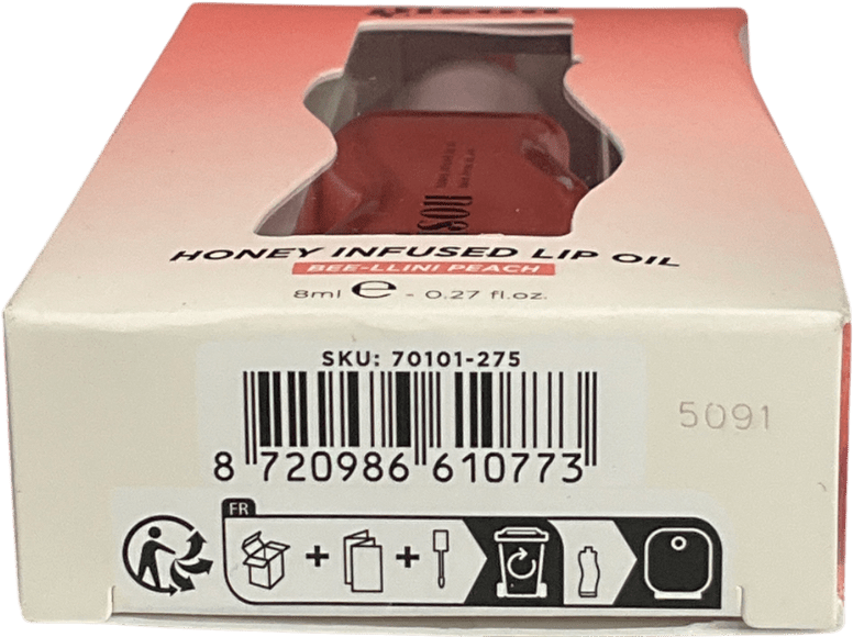 GISOU Honey Infused Lip Oil Bee Llini Peach 8ml - Reliked