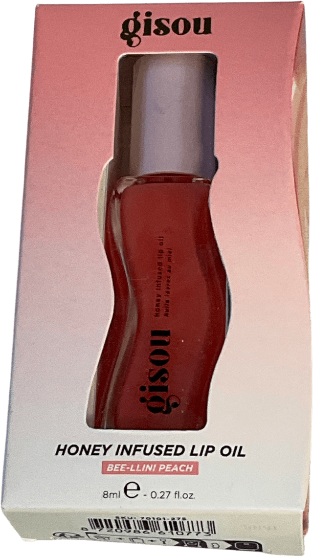 GISOU Honey Infused Lip Oil Bee Llini Peach 8ml - Reliked