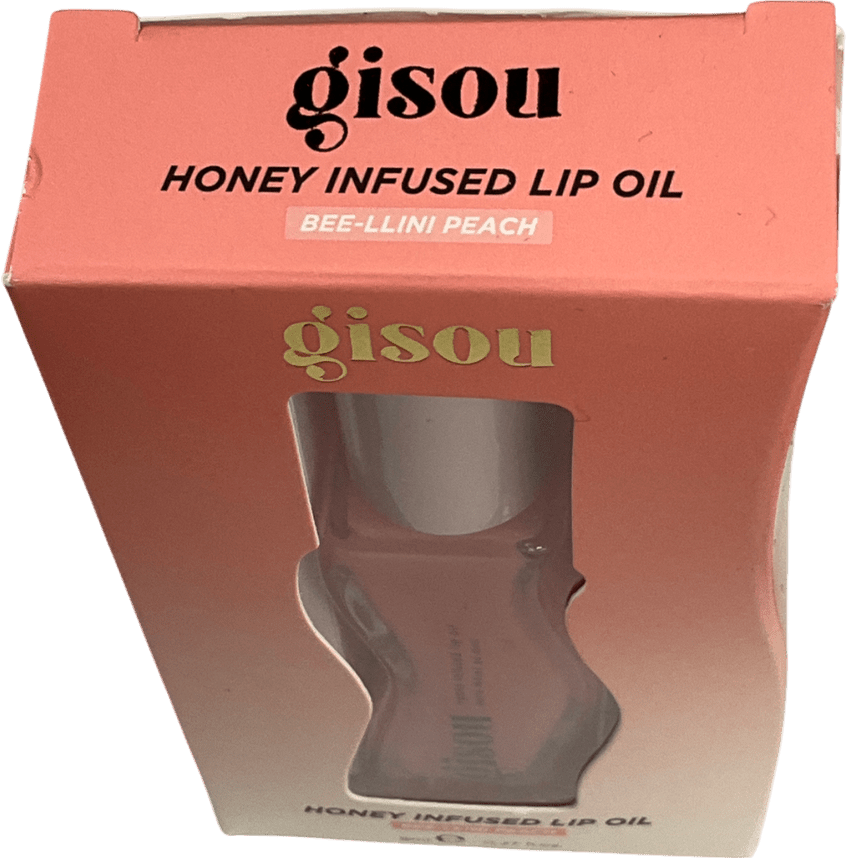 GISOU Honey Infused Lip Oil Bee Llini Peach 8ml - Reliked
