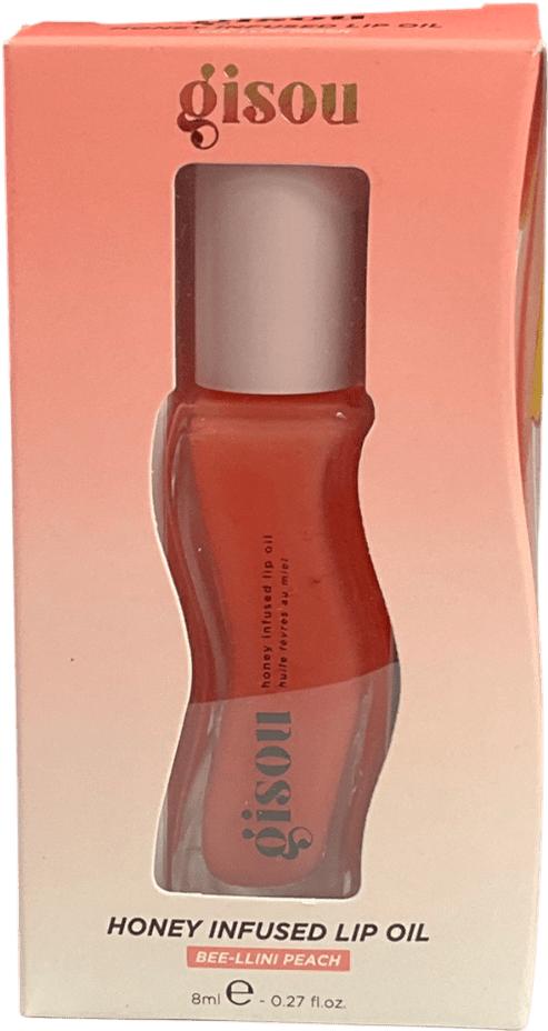 GISOU Honey Infused Lip Oil Bee Llini Peach 8ml - Reliked