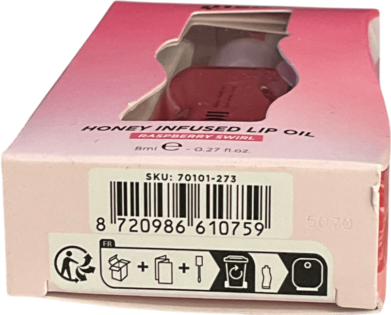 GISOU Honey Infused Lip Oil Raspberry Swirl 8ml - Reliked