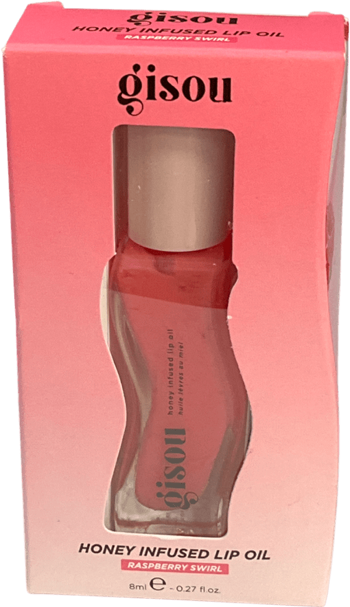 GISOU Honey Infused Lip Oil Raspberry Swirl 8ml - Reliked