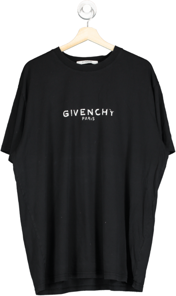 Givenchy Black Oversized Fit Logo T-shirt XL - Reliked