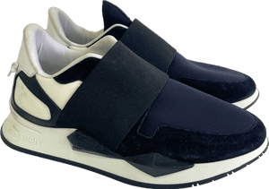 Givenchy Black & White Neoprene and Suede Runner Elastic Trainers  EU 36 UK 3