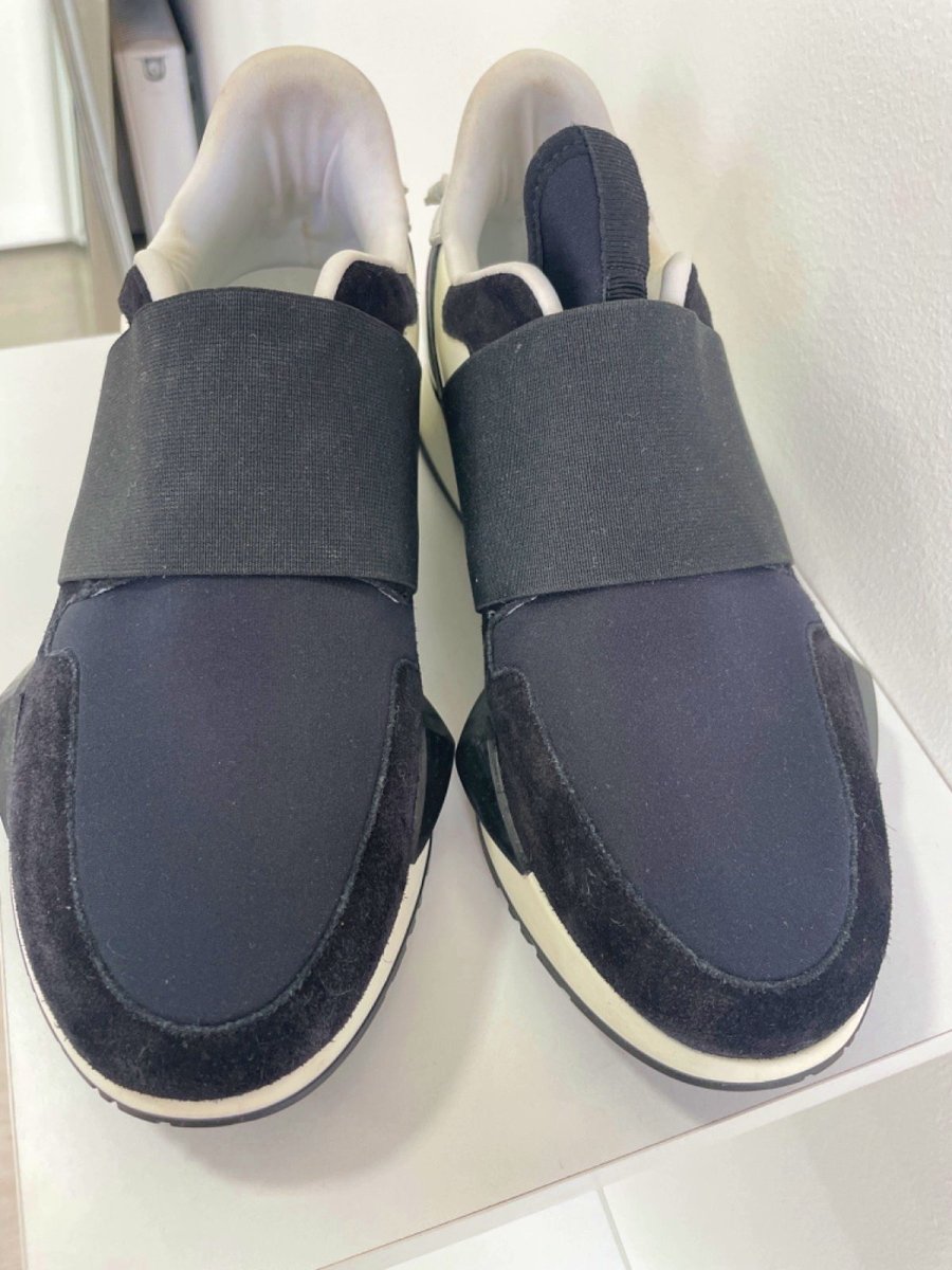 Givenchy Black & White Neoprene and Suede Runner Elastic Sneakers EU 36 UK 3 - Reliked