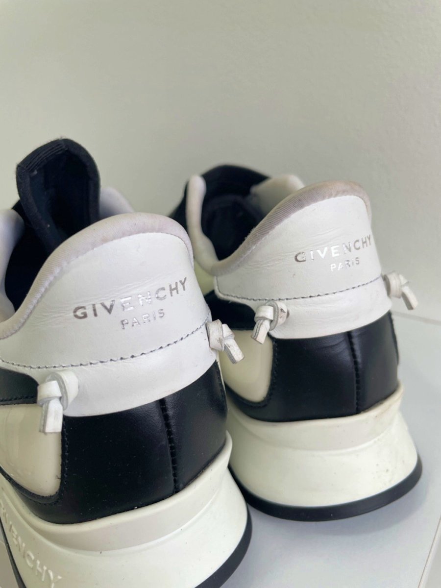 Givenchy Black & White Neoprene and Suede Runner Elastic Sneakers EU 36 UK 3 - Reliked