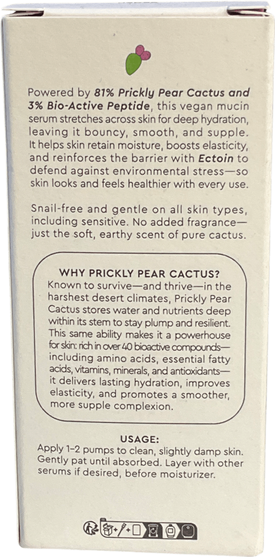 glow recipe Prickly Pear Peptide Hydrating Vegan Mucin Serum 40ml - Reliked