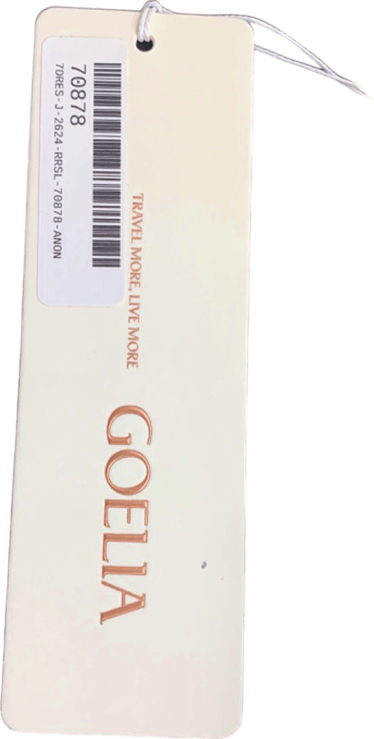 Goelia Black and Ivory Puff Sleeve Dress UK S - Reliked