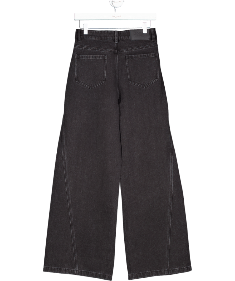 Goelia Black High - waisted Loose Straight Full Length Jeans W27 - Reliked