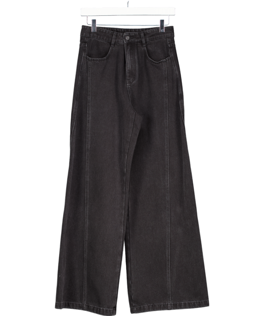 Goelia Black High - waisted Loose Straight Full Length Jeans W27 - Reliked