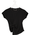 GOELIA Black Ruched Side Ring Detail Top UK 6 - Reliked