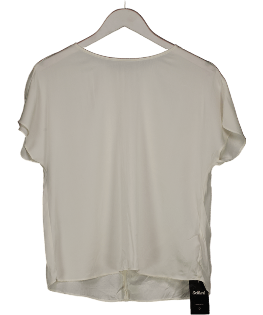 Goelia Cream 100% Silk T-shirt UK 6 - Reliked