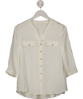 Goelia Cream Stretch Silk Blend Blouse UK 6 - Reliked