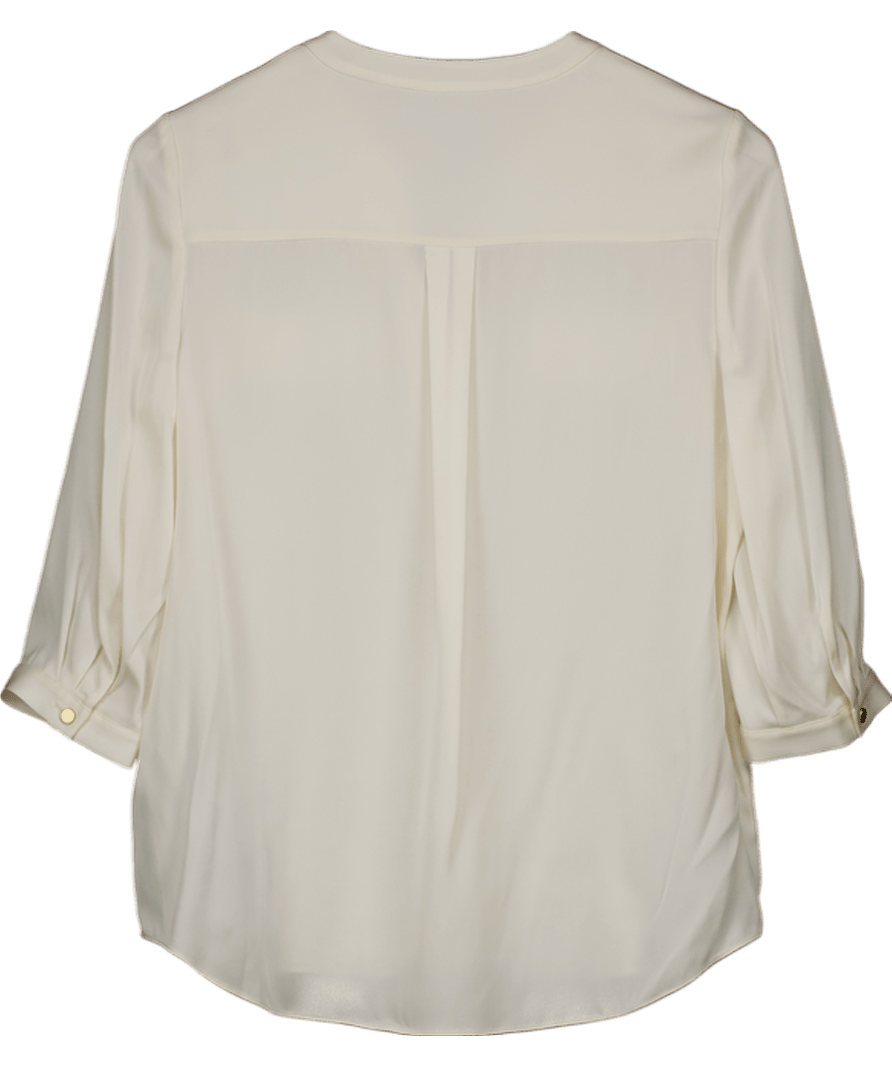 Goelia Cream Stretch Silk Blend Blouse UK 6 - Reliked