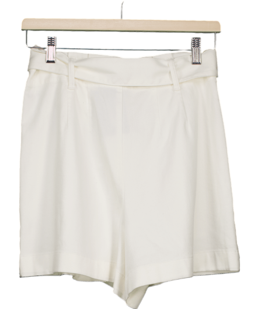 Goelia Ivory White Pleared Shorts With Belt UK 10 - Reliked
