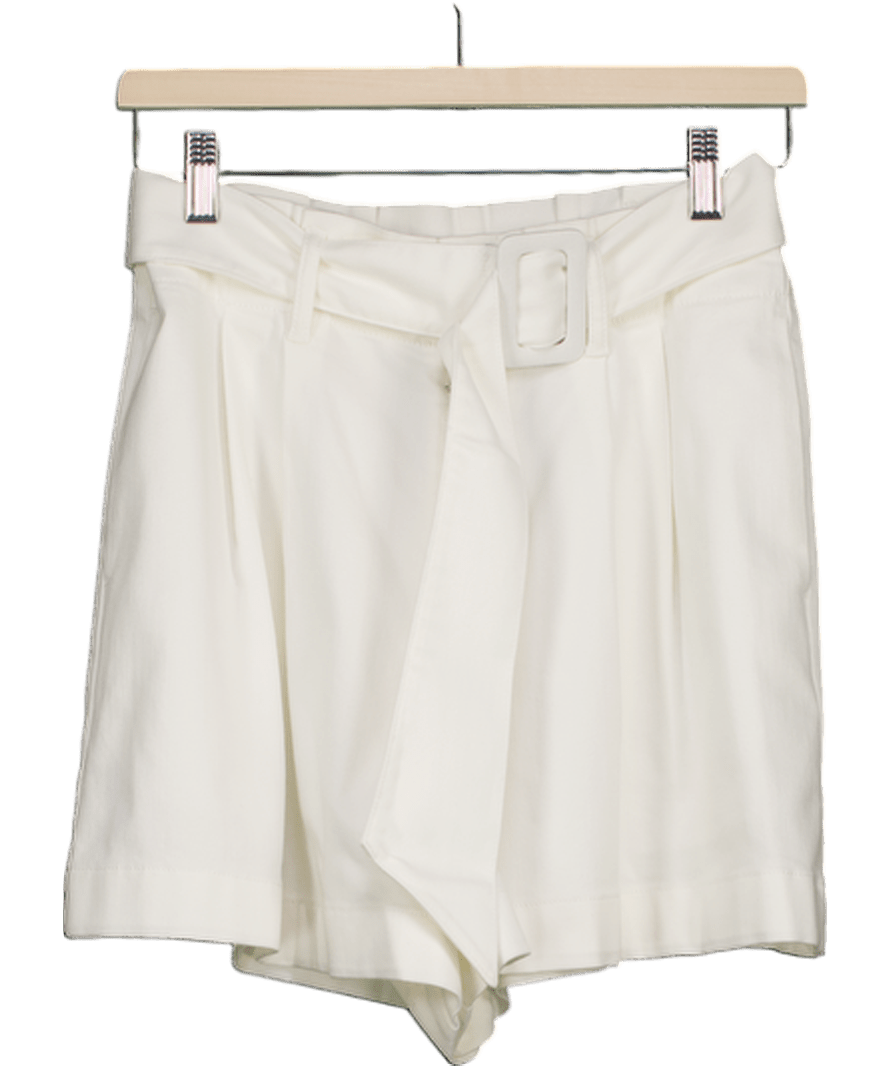Goelia Ivory White Pleared Shorts With Belt UK 10 - Reliked