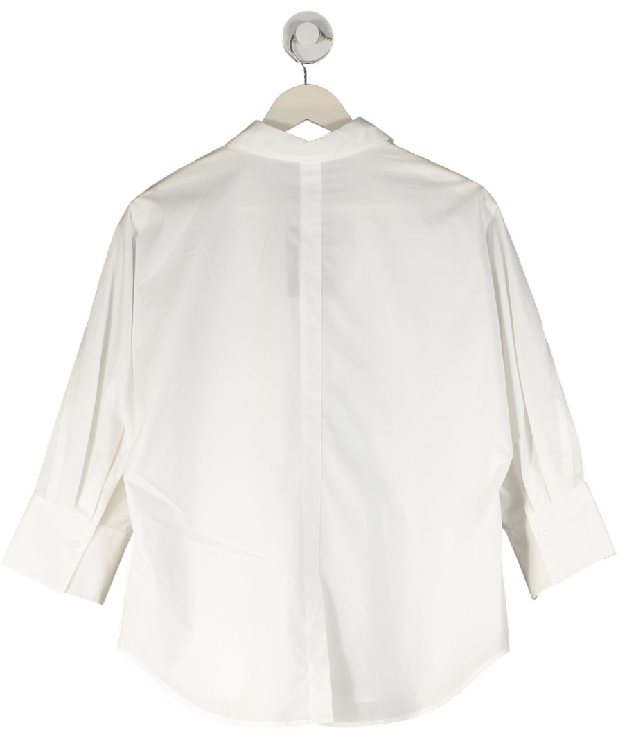 Goelia White Pop - over Classic Style Shirt UK M - Reliked