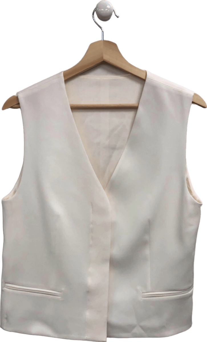 Goelia White Sleeveless Vest Top UK M - Reliked