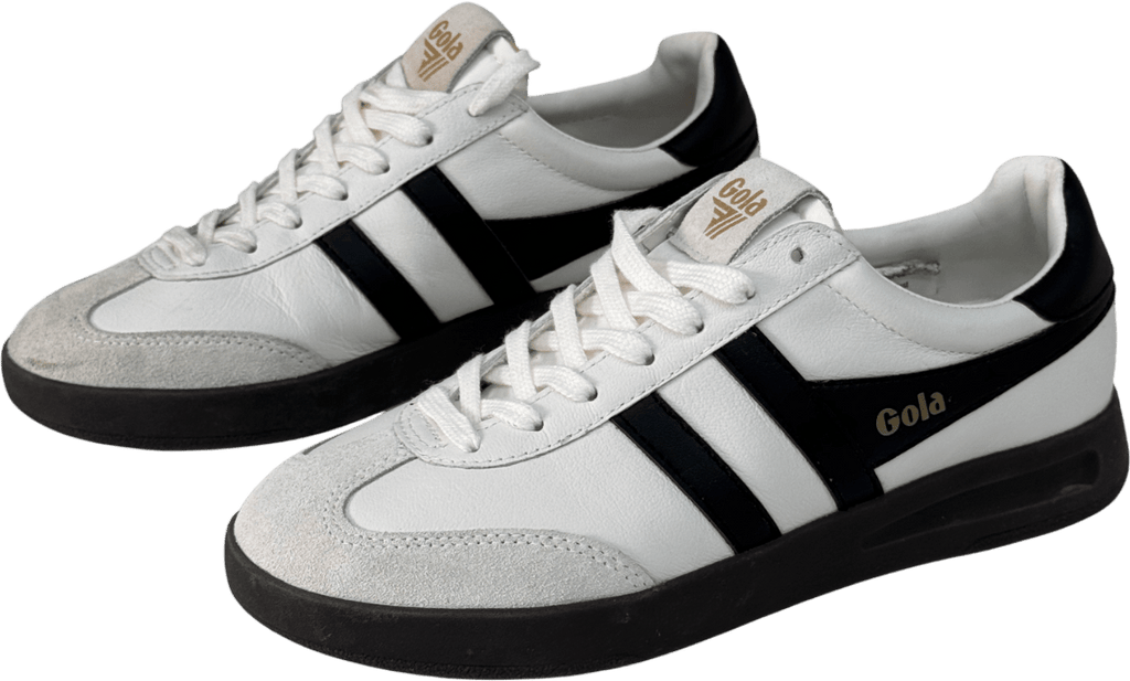 GOLA White / Black Cyclone Leather Lace Up Trainers UK 5 EU 38 👠 - Reliked