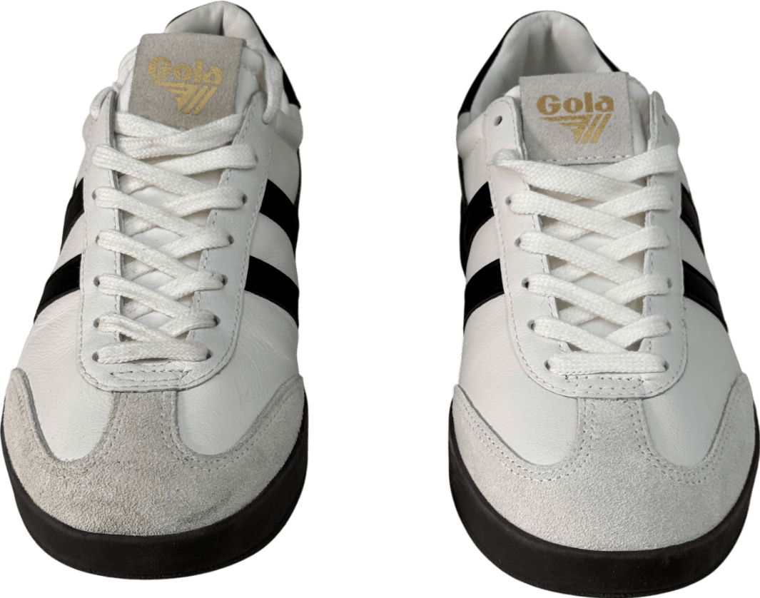 GOLA White / Black Cyclone Leather Lace Up Trainers UK 5 EU 38 👠 - Reliked