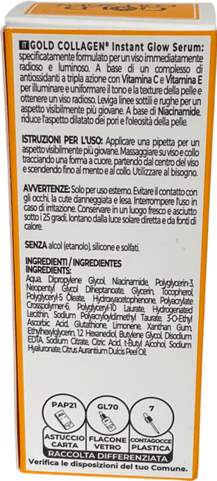 Gold Collagen Instant Glow Serum 30ml - Reliked