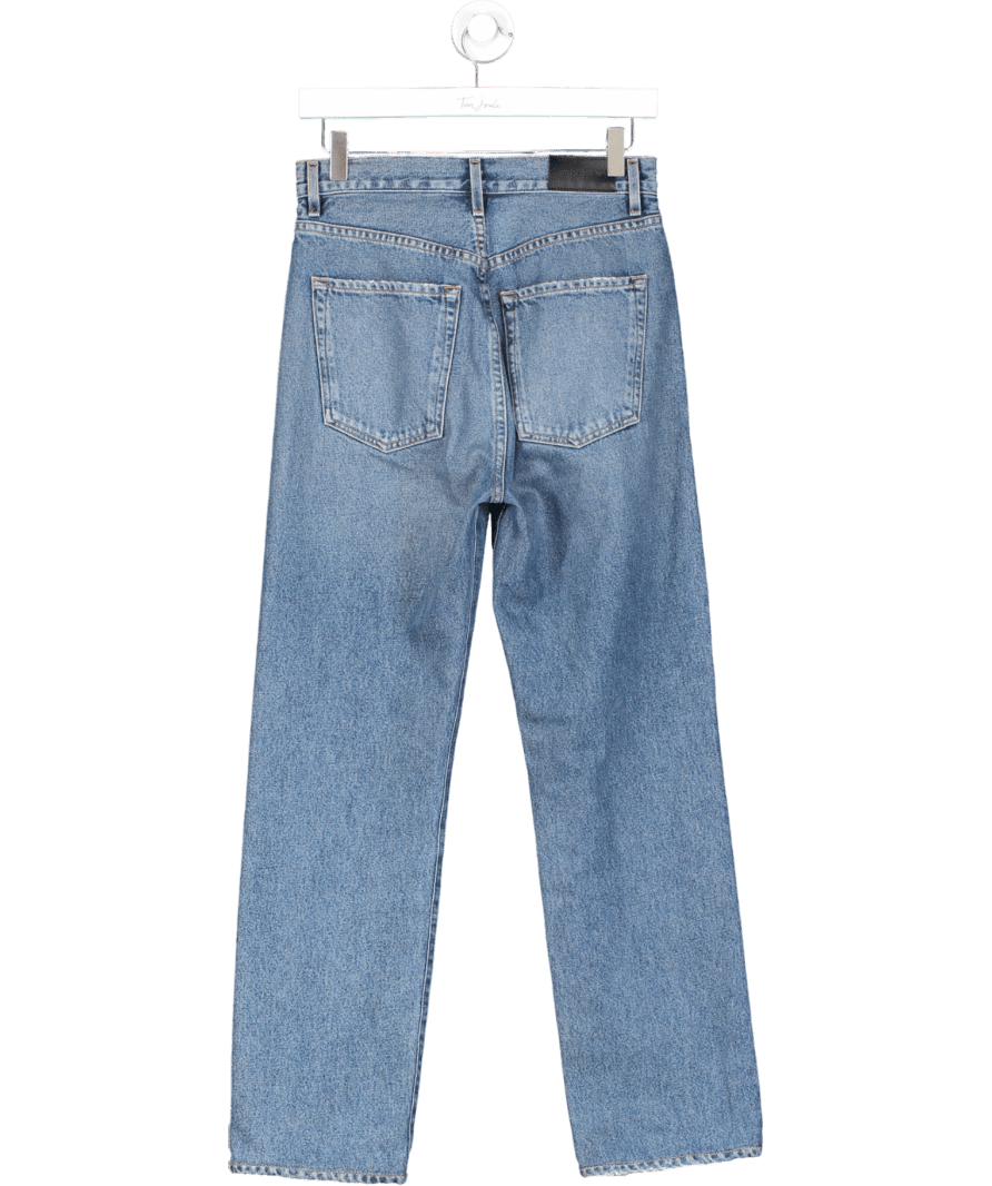 GoldSign Blue High Rise Straight Leg Jeans W24 - Reliked