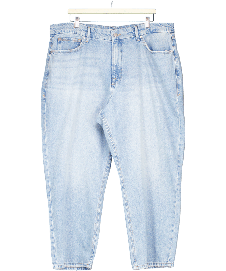 Good American Blue Good 90s Cropped Relaxed Jeans Sz15 UK 18 - Reliked