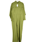 Good American Green Lite Linen Oversized Jumpsuit UK M - Reliked