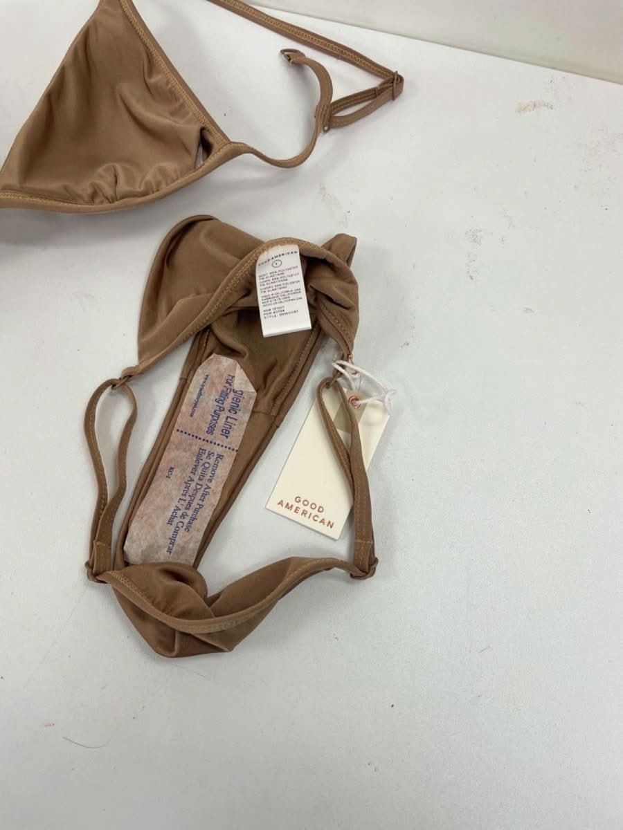 Good American Latte Bikini Set Sz1 UK S - Reliked