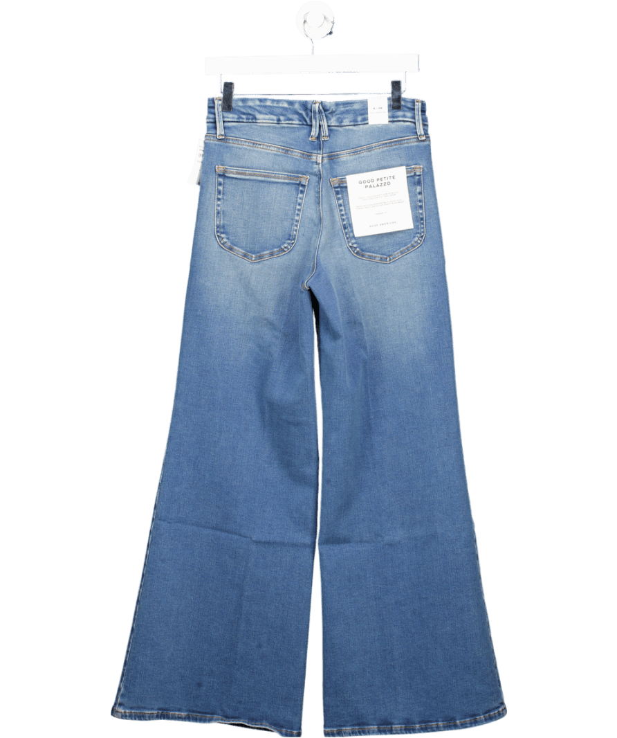 Good American Mid Blue Good Petite Palazzo Jeans L31 W28 - Reliked