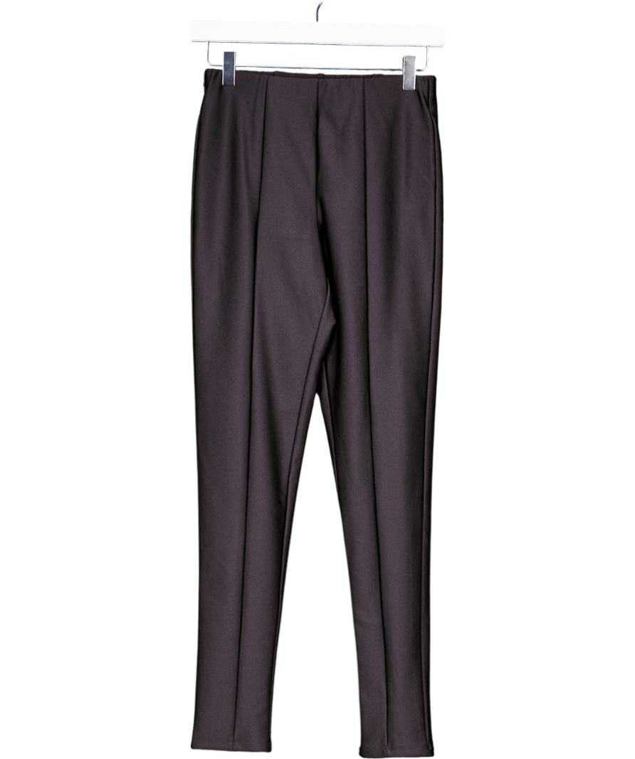 Good American Shine Seam Detail Black Leggings Sz1 UK S - Reliked