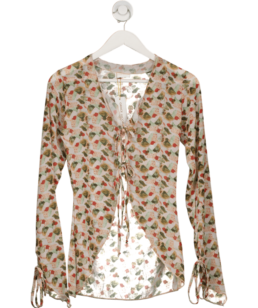 Grace Jacobs Multicoloured Mable Chiffon Shirt UK S - Reliked