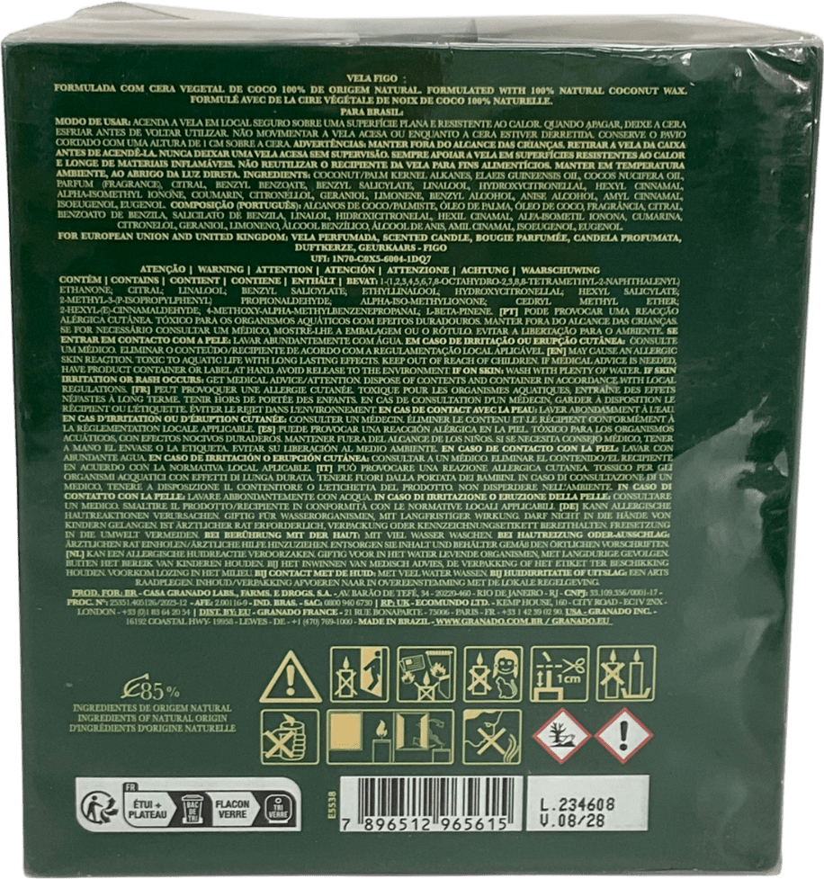 granado Green Figo Candle 250g - Reliked